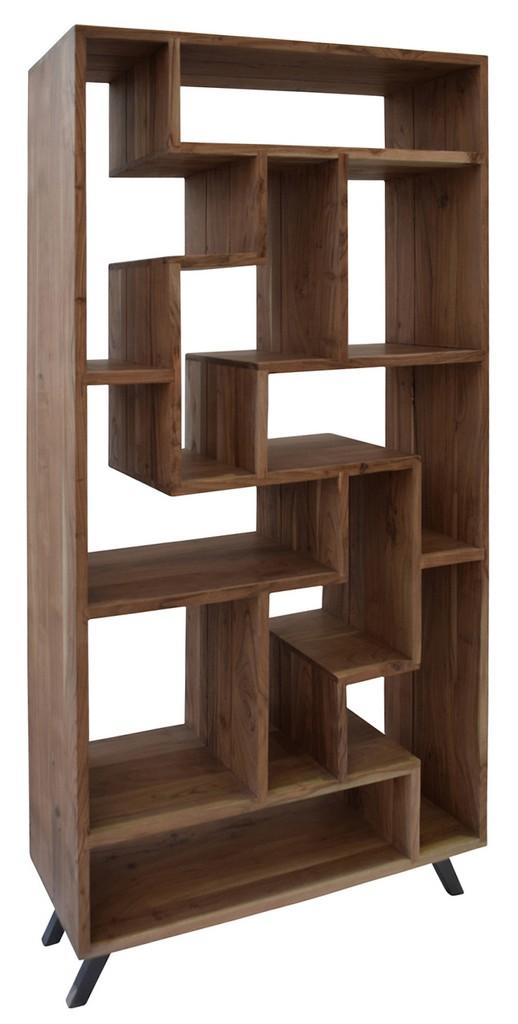 Wood Etagere Bookcase Brown